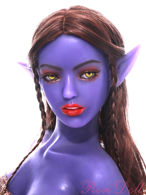 紫の肌エルフ 小柄なリアルセックス人形